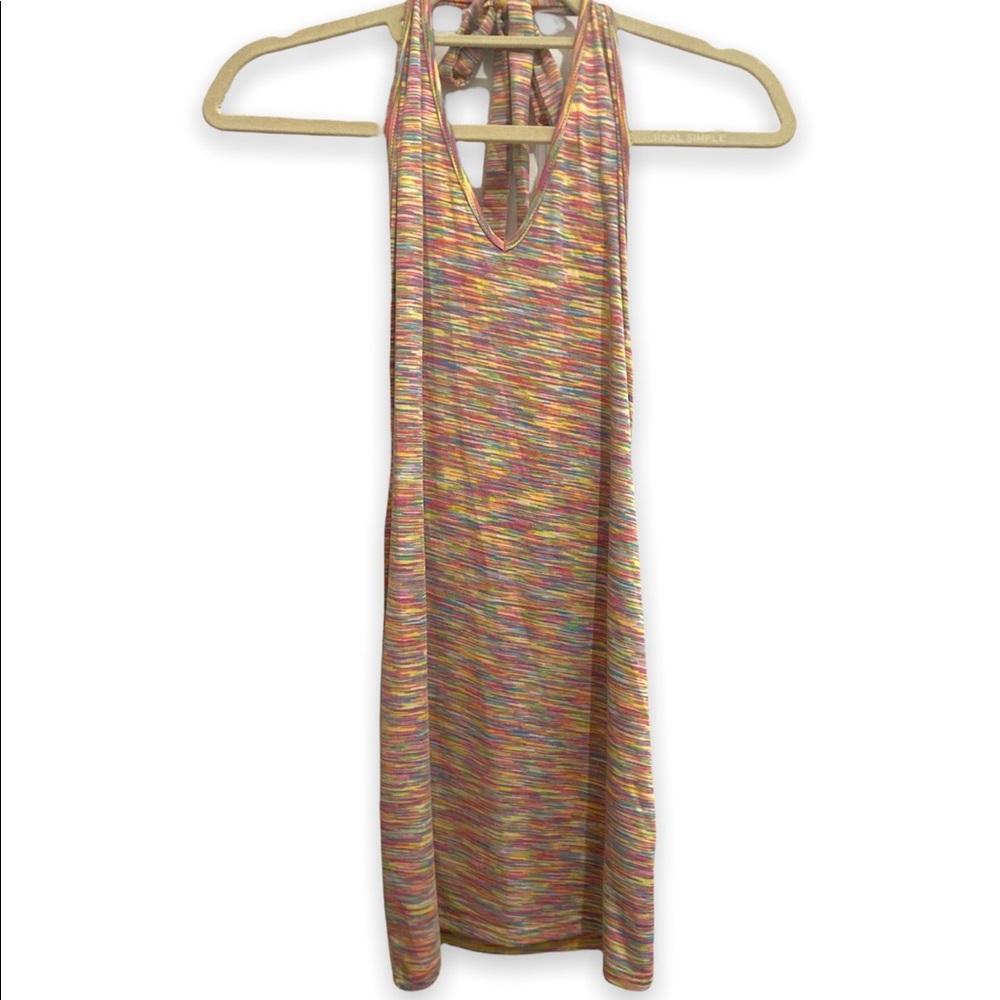 Multicolor Halter Dress